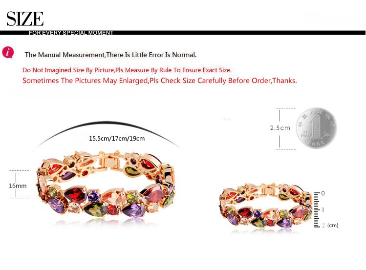 LUOTEEMI Lujo Champagne Oro de Color Claro AAA + Cubic Zirconia Pulsera y Brazaletes para Las Mujeres Elegantes Al Por Mayor Fábrica