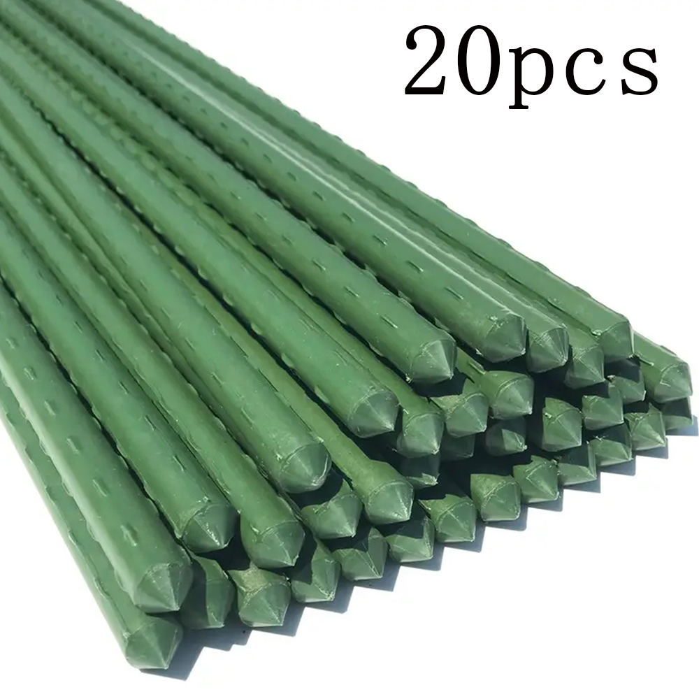 20 stuks tuin kunststof gecoate metalen plant klimpaal ondersteuningsframe, klimpaal aangesloten op de beugel bevestigingsklem Accesso