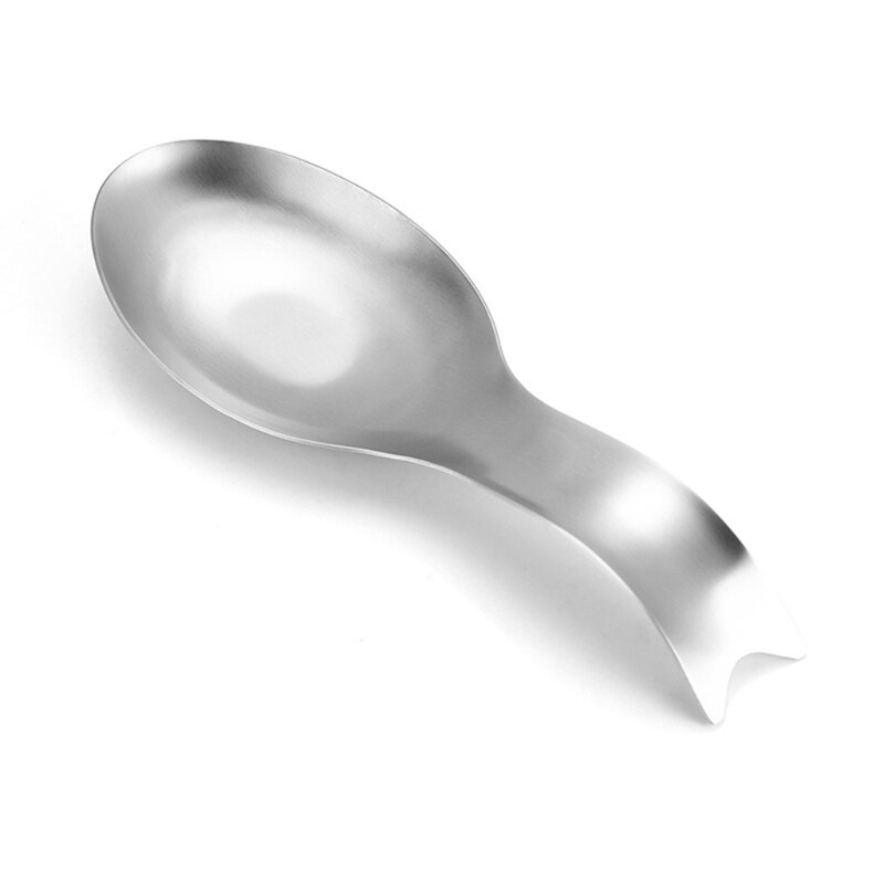 Brushed Finish Stainless Steel Spoon Countertop Spatula Ladle Holder Exquisite Kitchen Utensil Spoon Rest Holder Dishwasher F92B