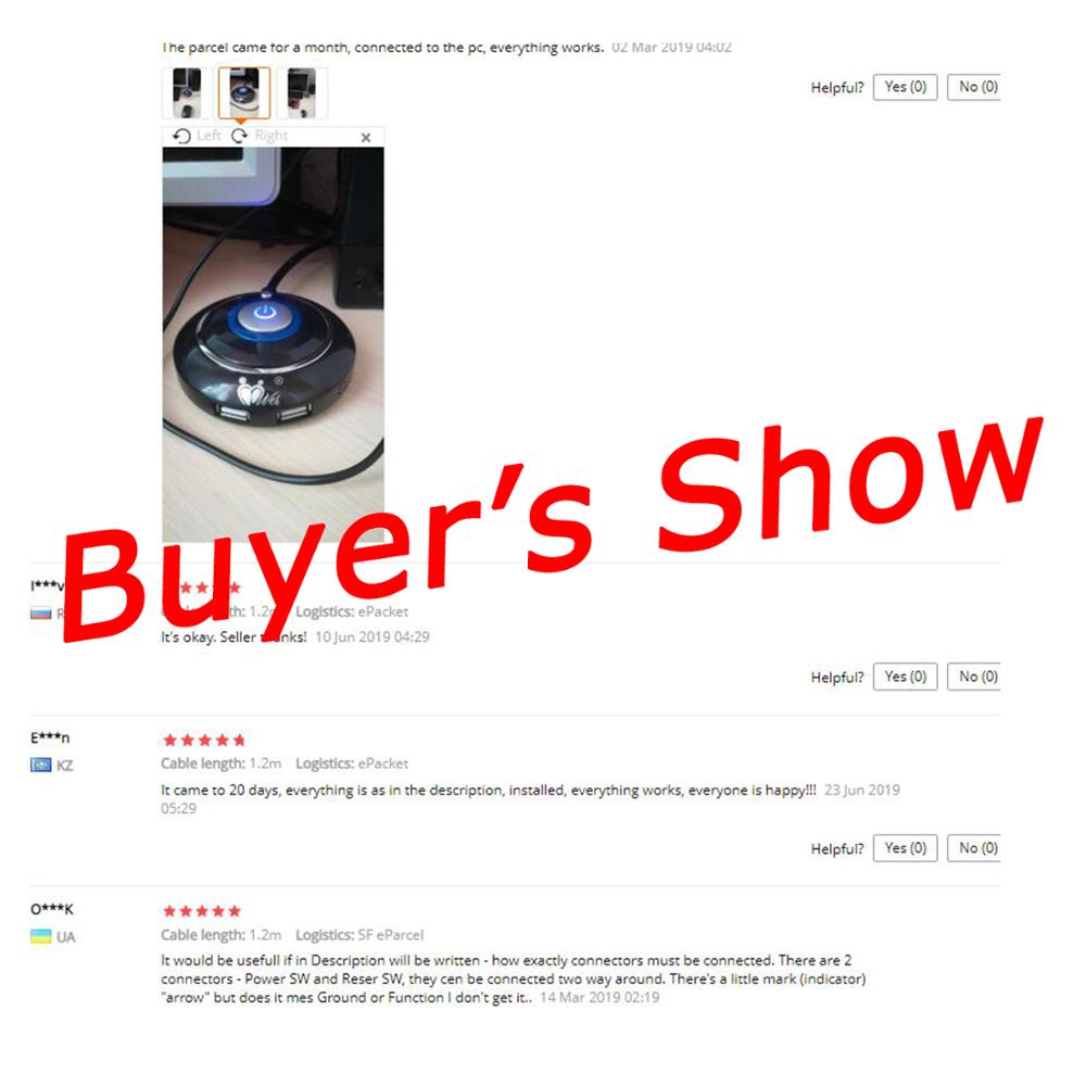 Vonets 1.2M Desktop Pc Computer Case Schakelaar On/Off Reset Met Dual Usb-poorten Power Reset Knop led Verlichting Verlengsnoer