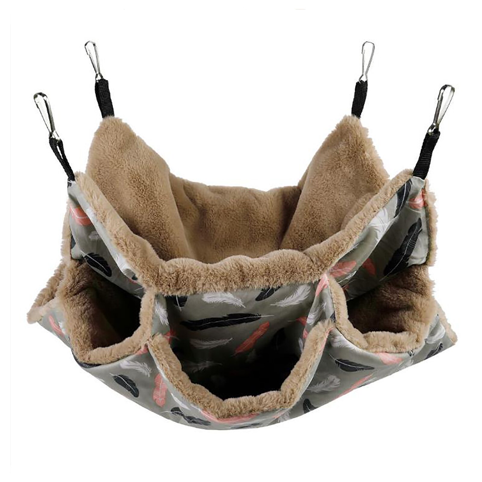 Ferret Rat Bed Ferret Nation Cage Pet Hammock Pet Waterloo Ferret Rat House Pig Coffee Pink Yellow Guinea Double-layer Hammock: Scarlet