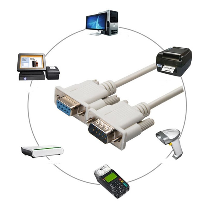 AM05-DB9 Serial Port Cable 9-Pin RS232 Nine-Pin Serial Cable Data Cable USB Adapter for PC Accessories Notebook Cable