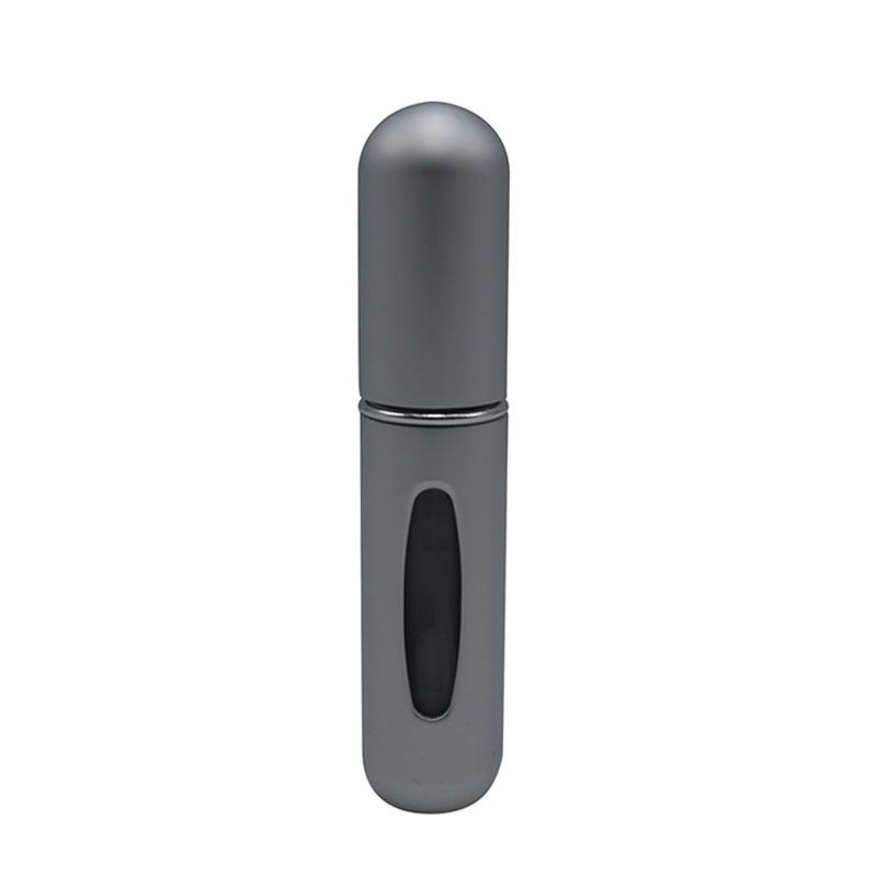 Refillable Mini Perfume Spray Bottle Aluminum Spray Nebulizer Portable Travel Cosmetic Container 5ml Perfume Bottle: Fog silver