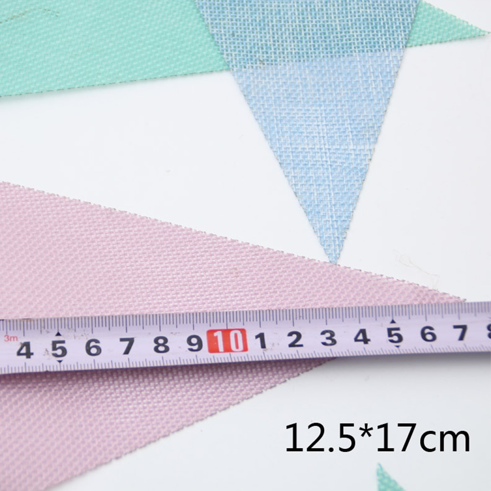 4m färgglada tyg tyg triangel flagga banderoll girland baby shower barn födelsedag diy bunting bröllop event fest dekoration tillbehör