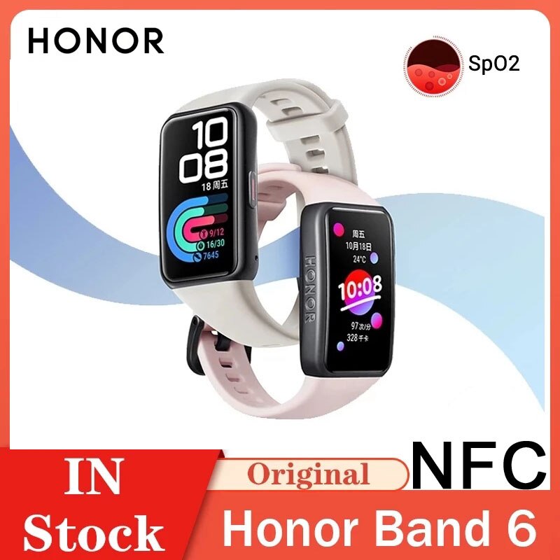 Honor Band 6 Smartwatch 1.47 "Amoled Display 14 Dagen Batterij Bloed Zuurstof Hartslagmeter Smart Horloge Bluetooth Slaap