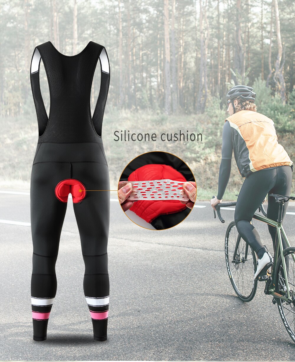 WOSAWE – cuissard de cyclisme pour hommes, rembourré, respirant, pour vélo de descente, route, vtt