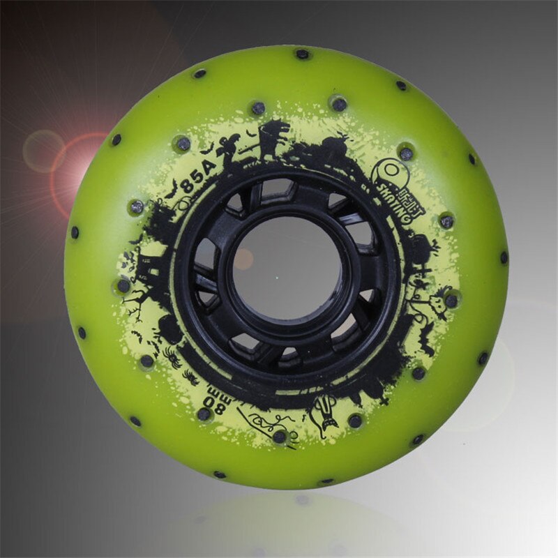 [72mm 76mm 80mm], ruedas de patinaje para patines de segunda mano con piedras de fuego, antichispas, ruedas de monopatín de 85A con freno deslizante para SEBA HV Otto SKJ