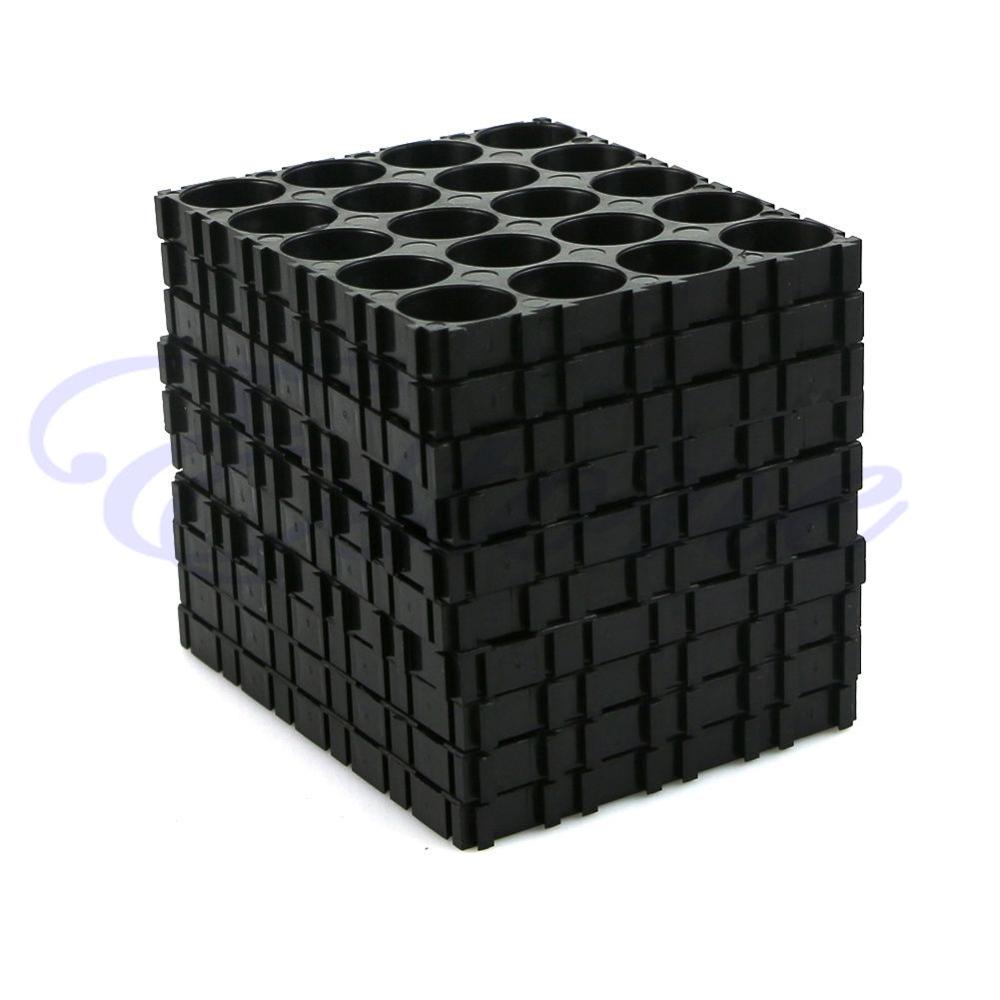 10x 18650 Battery 4x5 Cell Spacer Radiating Shell Pack Plastic Heat Holder Black QX2B: Default Title