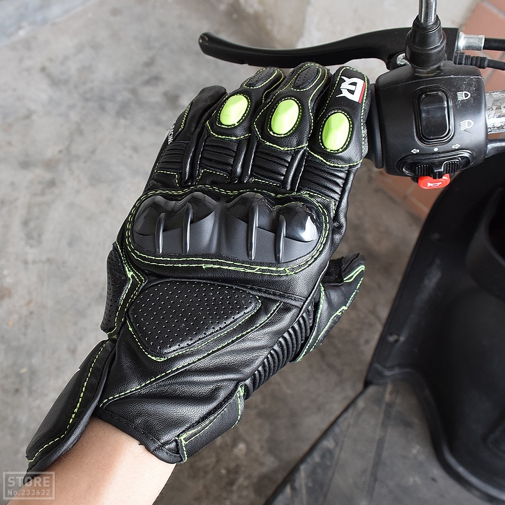 GHOST RACING Guantes de Motocicleta Guantes para motocross de verano de medio dedo Guantes para motocross de fibra de carbono Guantes de Moto transpirables