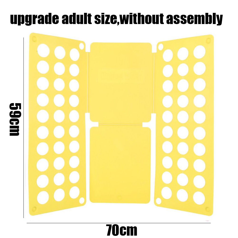 Adult Kids Magic Clothes Folding Board Save Time Quick Clothes Pins T Shirts Jumper Organizer Gadgets for Home Clothes Organizer: NEW-ADULT-YELLOW