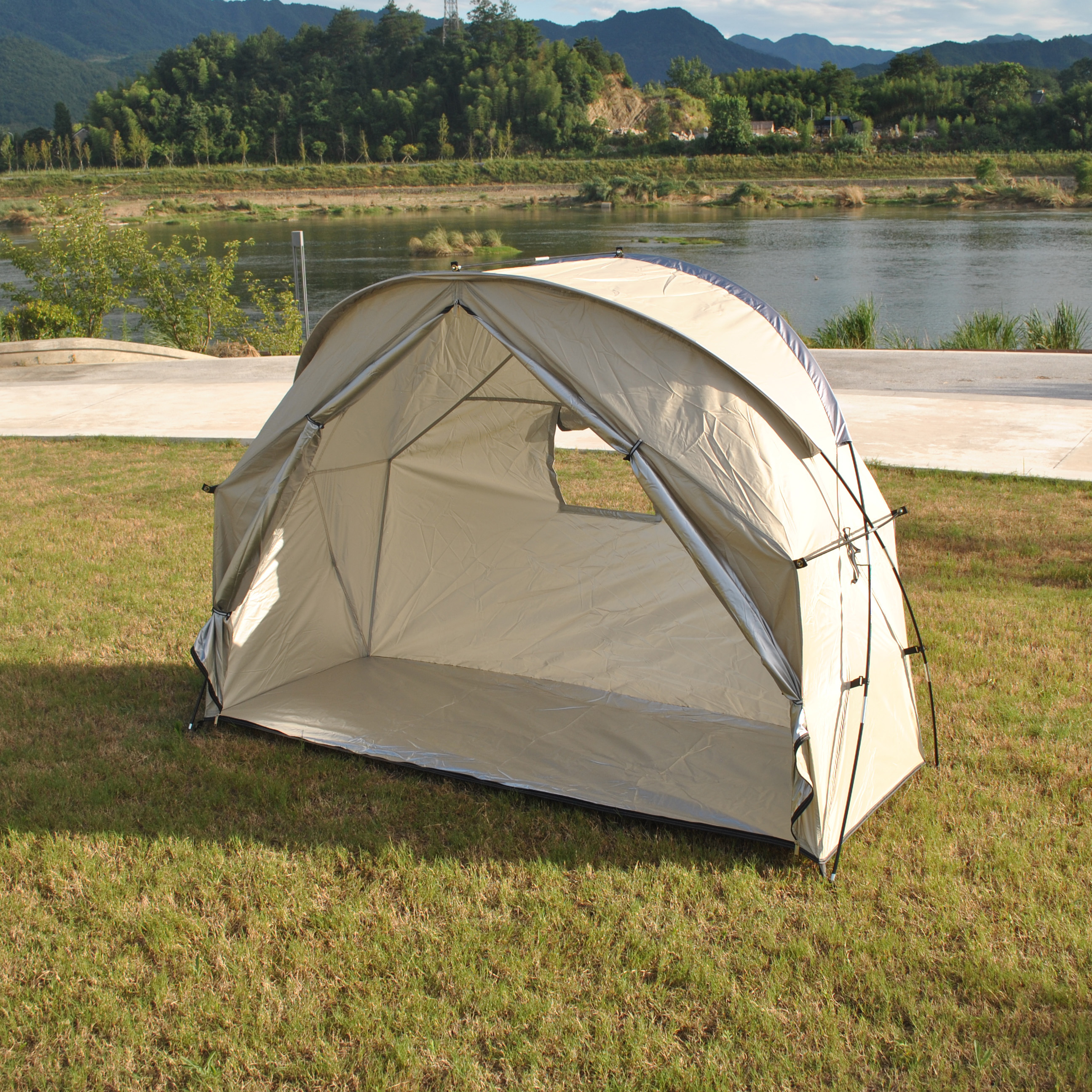 Slitesterkt trekkingtelt, off-ground seng, czx -725,  utendørstelt uten seng, , 1- personerstelt, sykkeltelt for oppbevaring