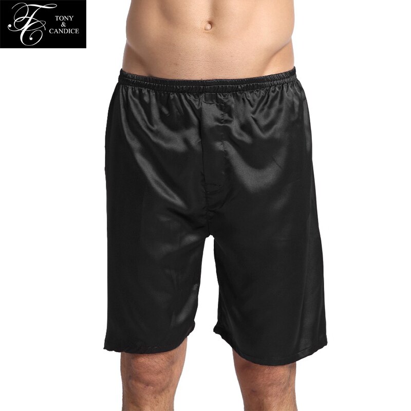 Tony y Candice 3 unids/lote hombres de Boxers de seda pijama de pantalones cortos Combo Pack ropa interior pijamas para hombres dormir bikini