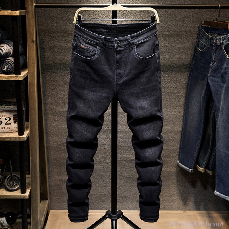 Mannen En Najaar Stretch Harlan Jeans Losse Voeten Plus Vet Plus Size Trendy Vet Casual Mode Slanke Lange broek 140Kg