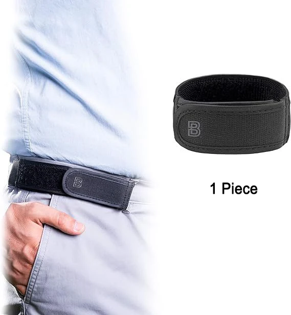 Spændefri taljebælter til mænd, ultrabløde elastiske bælter uden spænde, komfortable, stilfulde bæltestropper, spændefri bælte, unisex: Sort grøn / 80cm