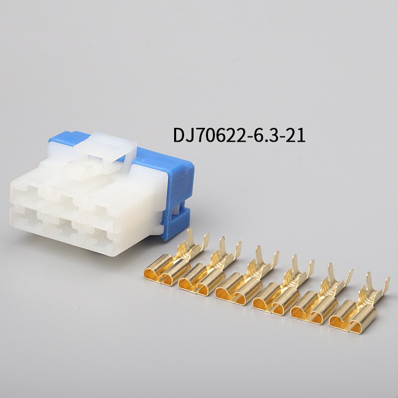 100 Sets 6Pin Amp Auto Elektrische Draad Connectoren Blower Speed Control Weerstand Plug DJ70622-6.3-11/21 En PH772-06015: female full set