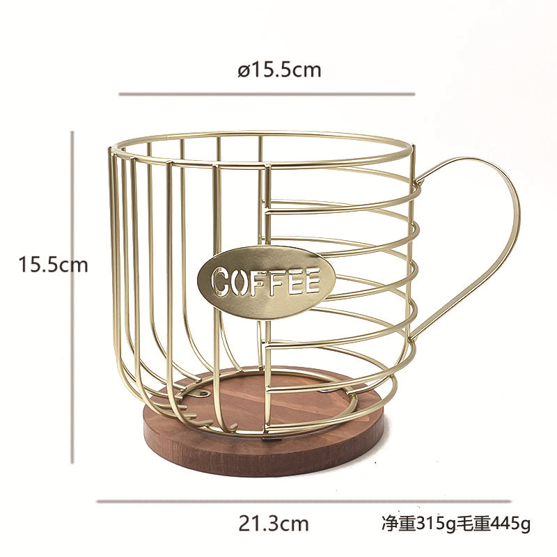 Porte-dosette de café pour tasses K, porte-gobelets K pour comptoir, organisateur de dosettes de café en forme de tasse, panier de rangement de dosettes de café pour café B: Gris clair