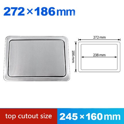 Kitchen Bar Built-in Trash Can Cover Flush Recessed Dustbin Trash Bin Lid Invisible Stainless Steel Rubbish Bins Covers High-Q: BM75-04