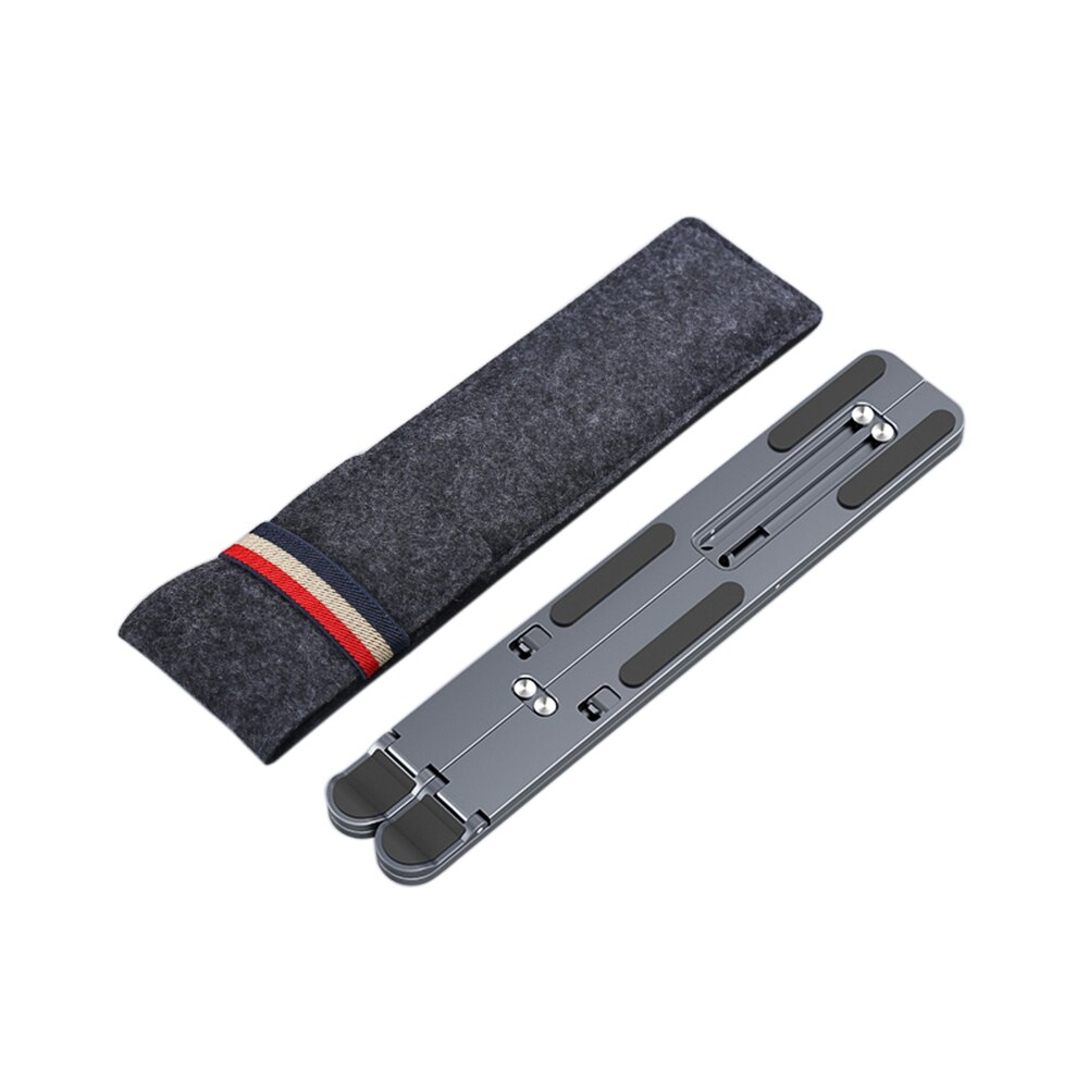 Bærbar bærbar stativ mobiltelefonstativ bokhylle justerbar stasjonær notisbokholderholder til 14-17.3 tommer pc bærbar pc: Grå