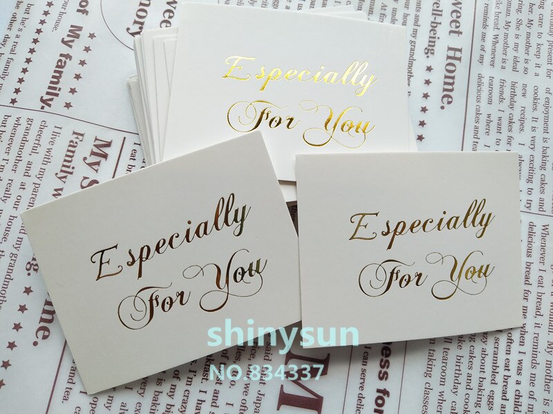 50pcs/lot White paper card "Especially for you"Small card decoration card Writable card 6x8cm