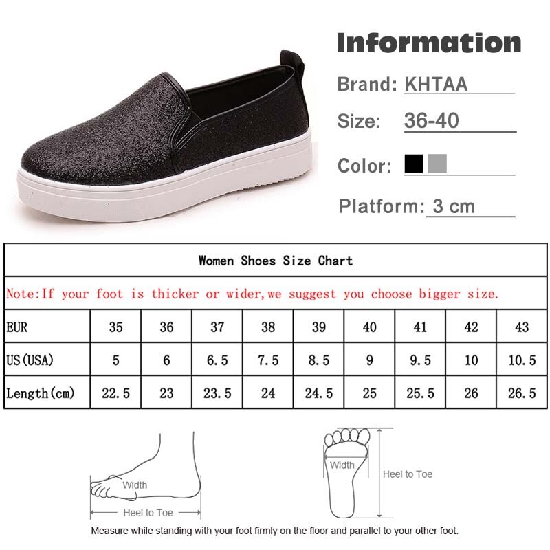 Women Sequined Slip On Loafers Thick Bottom Ladies Flat Shoes Spring Comfortable Platform Flats Casual Footwear