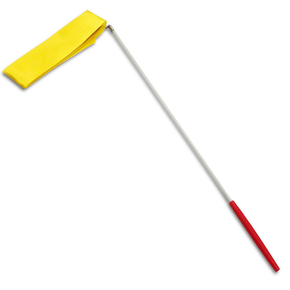 Gymnastics Dance Ribbon - 2M/4M Length - 5cm Width - Rhythmic Art Gymnastics Ballet Streamer: yellow / 4 meters