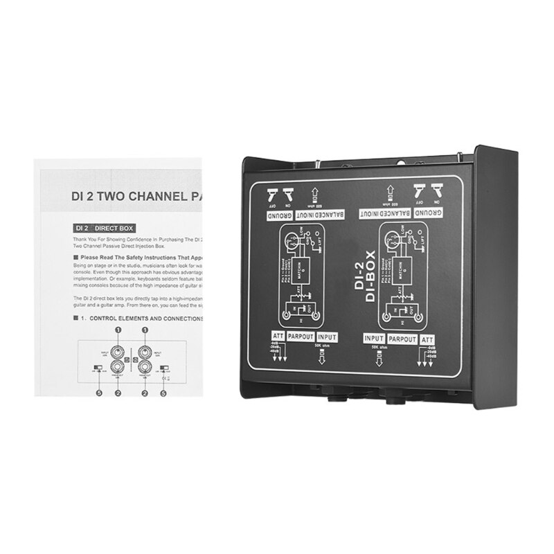 DIRECT BOX Dual-Channel Passive DI-Box Direct Injection Box