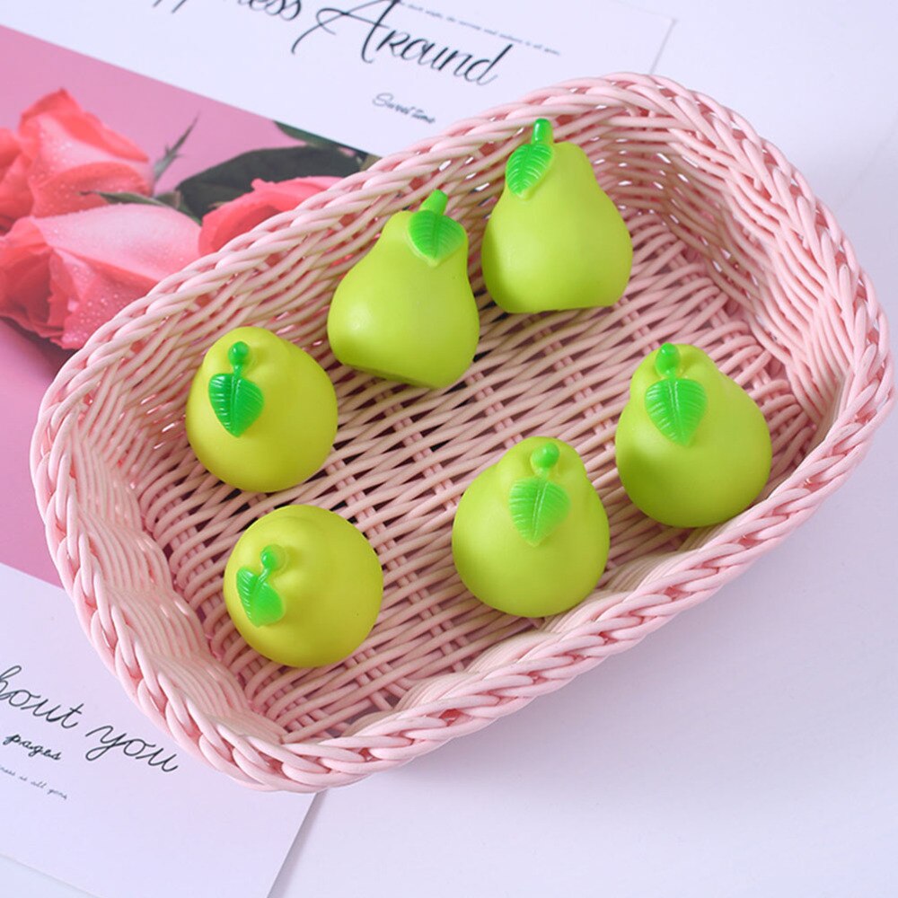 10Pcs Stress Squeeze Voice Speelgoed Gesimuleerde Groenten Fruit Bad (Willekeurige Type)