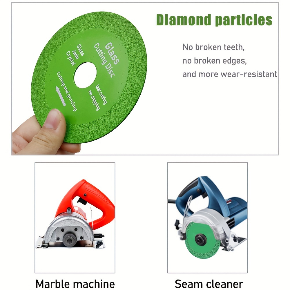 Hoja de corte de vidrio de diamante, hoja de sierra fina de 100/115/125mm, disco de corte de piedra duradero para cerámica, vidrio, Jade, azulejo, mármol, 1 ud.