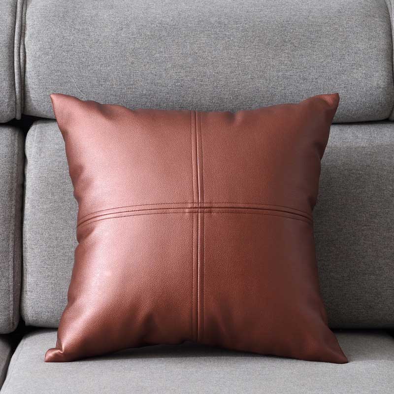 1pcs Sofa Bench Seat Pillow Leather Stitching Insert Filling Cushions 45x45cm