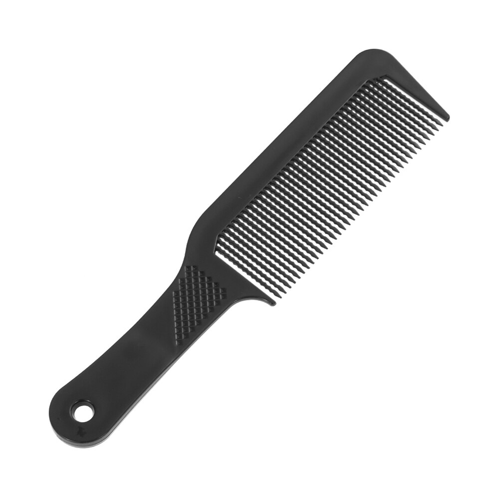 Flat Top Comb Short Hair Trimming With Liquid Balance Dyeing Hair Cutting Styling Tool Anti-slide Handle Comb: black