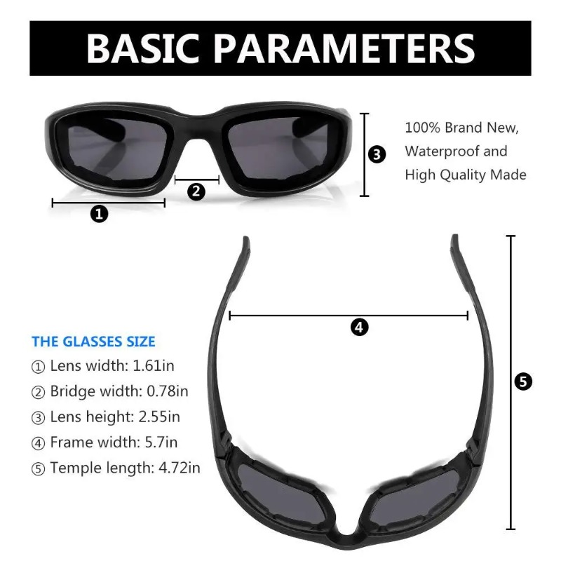 Gafas universales para motocicleta, gafas de sol polarizadas para protección ocular, gafas para Moto a prueba de viento, lentes transparentes antivaho UV400