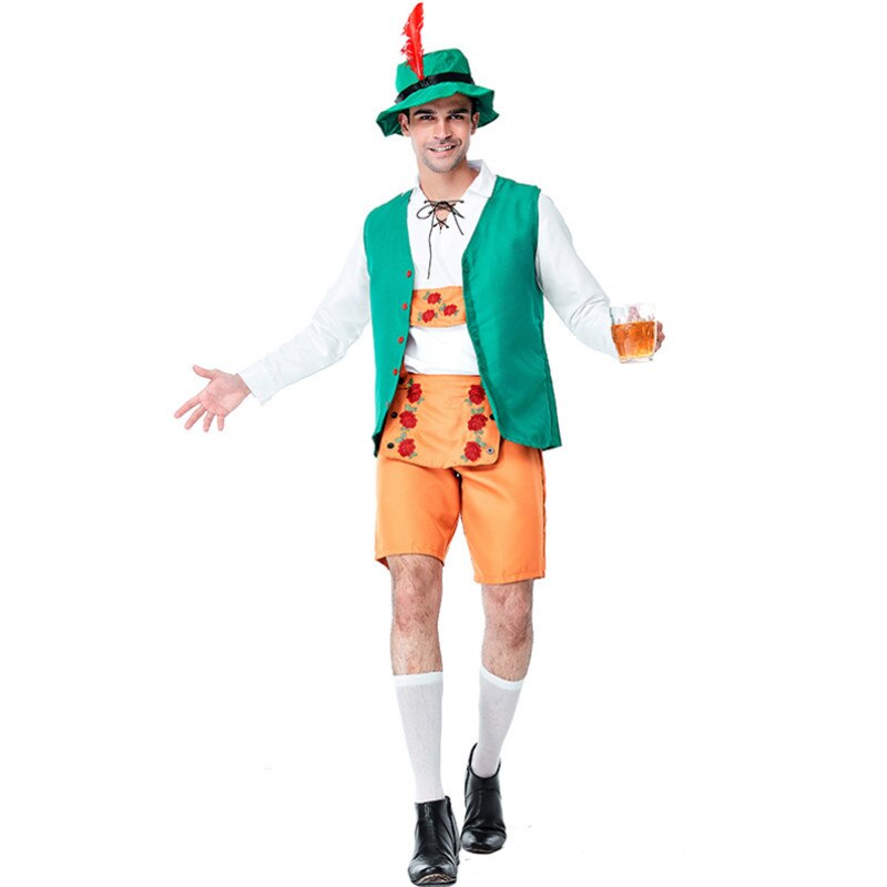 Oktoberfest kille kostym tyska bayerska öl outfits vuxna män oktoberfest kostymer
