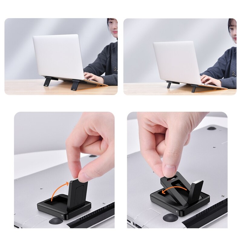 Computer Keybord Stand Voor Bureau, Mini Laptop Stand Onzichtbare Flip Toetsenbord Riser