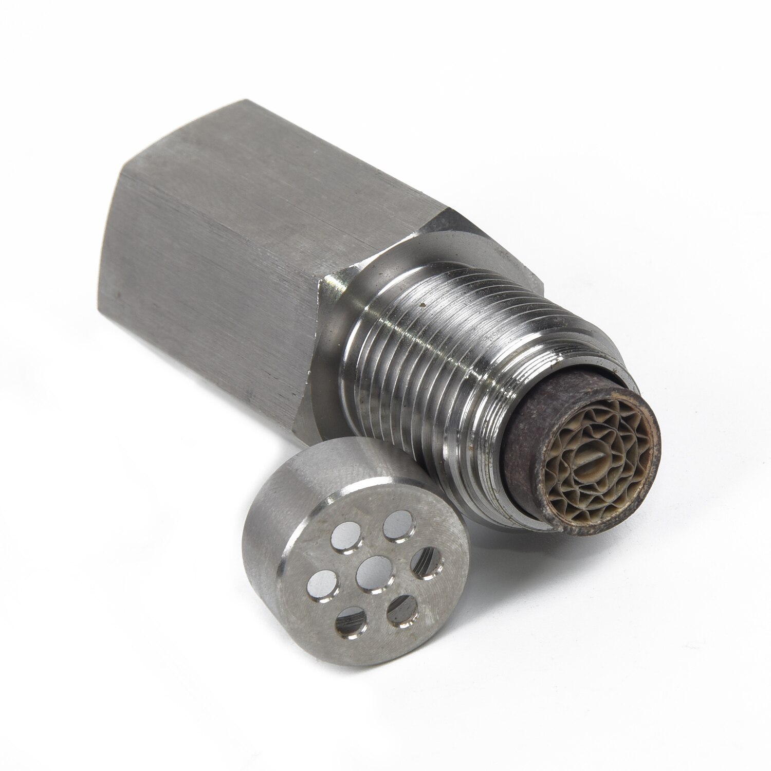Pro-separador de Sensor de oxígeno, motor CEL Check Bung, Mini convertidor catalítico para O2