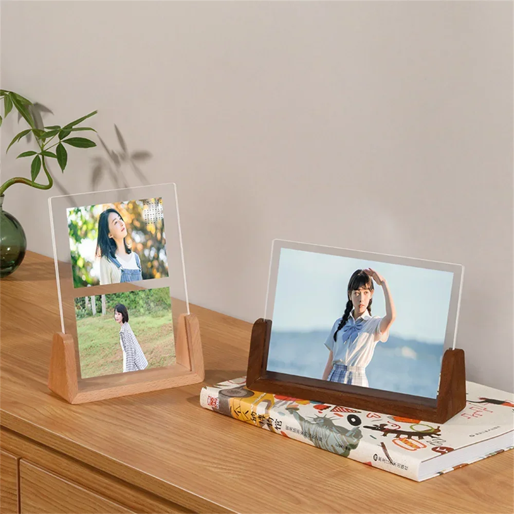 Frame Family Portrait Photography Wedding Studio Stand Ornaments Table Card Stand Acrylic Display Stand Free Photo Printing