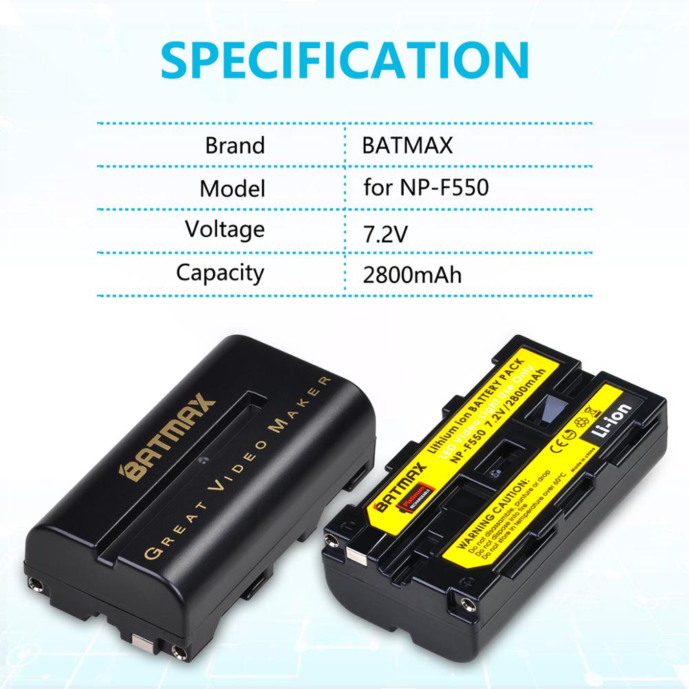 Batmax NP-F550 NP-F570 F550 F570 Batterie + LCD USB Ladegerät für Yongnuo Godox LED Video Licht YN300Luft II YN300 III YN600 Luft L132T