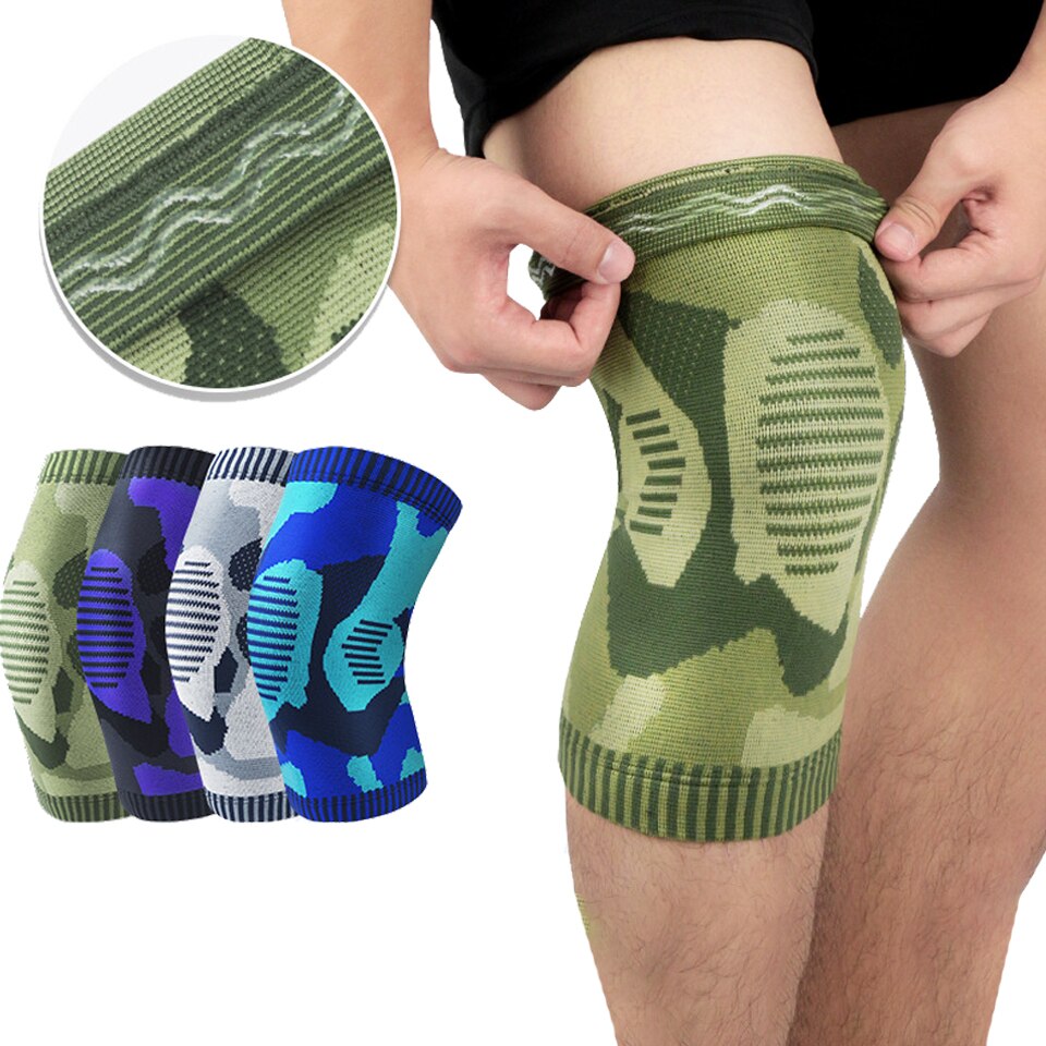 Elastic Force Knitting Sports Knee Pads Breathable Compression Knee Pads for Outdoor Sports Brace Protector