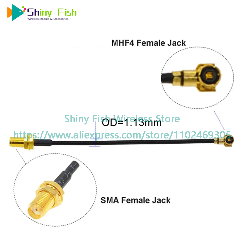 10 peças sma fêmea para mhf4 cabo de transferência rf trança para módulo m.2 RM520GN-GL FM350-GL EM160R-GL FM190-GL SIM7600G-H