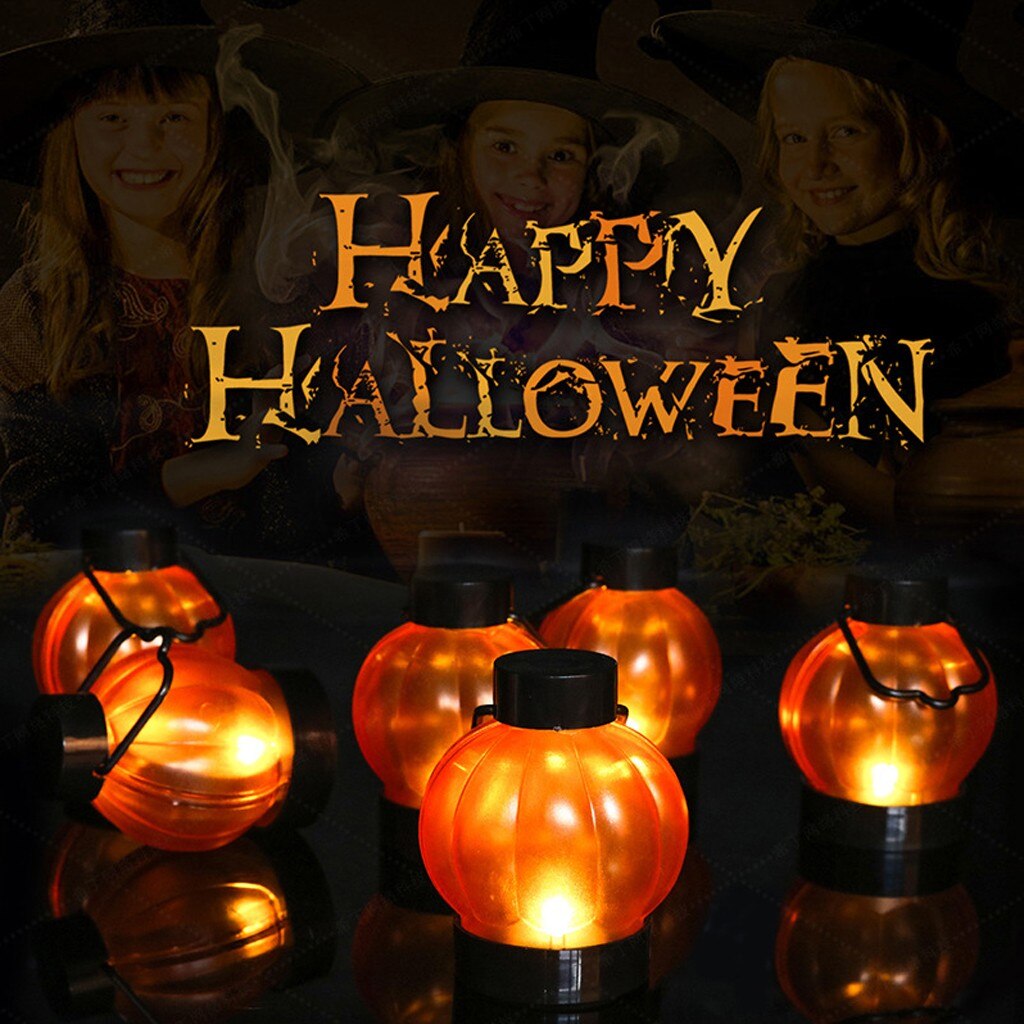 Festival lykt halloween gresskar led lys juletre dekorasjon gresskar lys fest hjemme dekor led lys 6 stk: Default Title