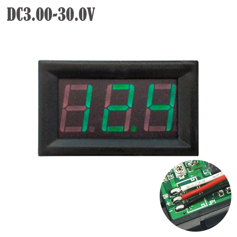 Neue Mini Drei-draht 70-500V AC Digital Voltmeter, Voltmeter Mit Verpolung Schutz, schaltung Messung Voltmeter ^: Grün DC3-30V