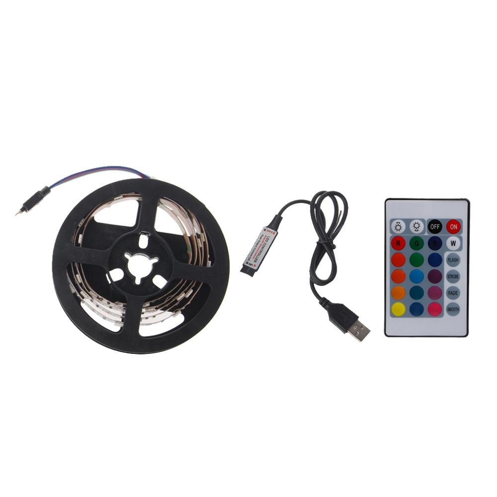 DC 5V USB 30 LED/m 5050 RGB Non Waterproof Flexible LED Strip Light TV Back Lighting+24 Key Remote: 2