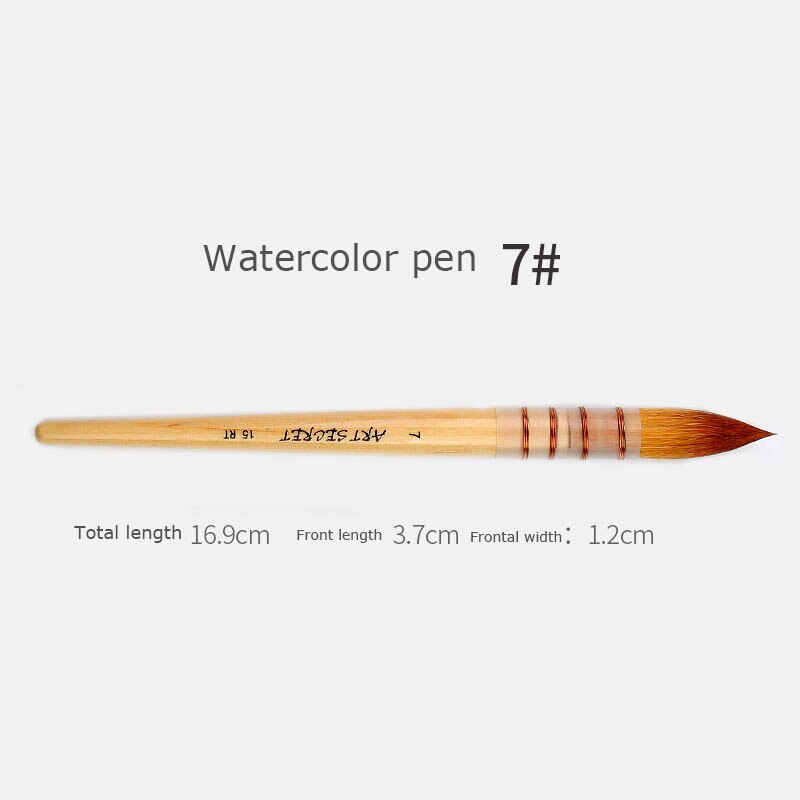 ART SECRET nylon brosse aquarelle peinture spécial stylo débutant adulte crochet ligne stylo étudiant art fournitures 2 commandes: number 7