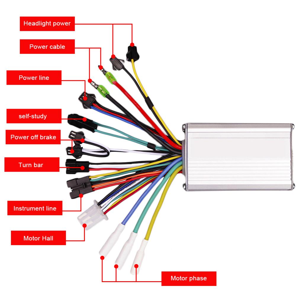 24-48V Electric Brushless Controller 250-350W LCD Display Panel for Bicycle Scooter Motor Bicycle Accessories
