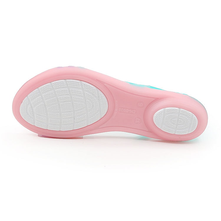 Frauen sandalen sommer Regenbogen gelee schuhe lässig flache Strand schuhe frauen nicht-Unterhose sommer Sandalen