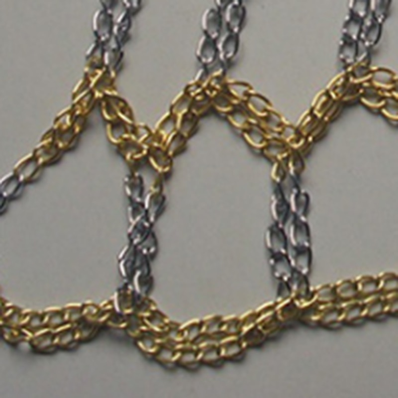 Iron Chain Basketball Net Standard Heavy Duty Basketball Goal Net Replacement Basketball Net Gold Silver