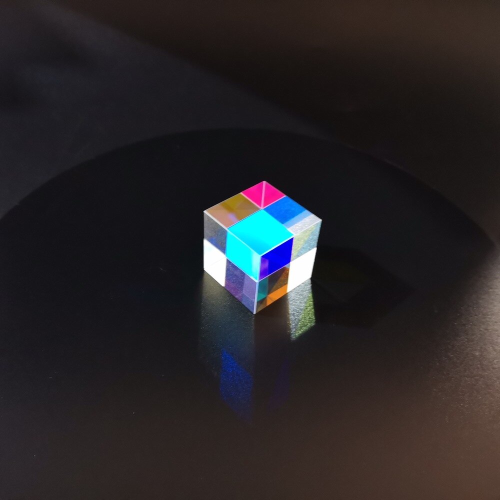 1Pcs 12.7*12.7*12.7Mm Optische Cube Experimenten Voor Kinderen Populaire Wetenschap Spectrum Prisma