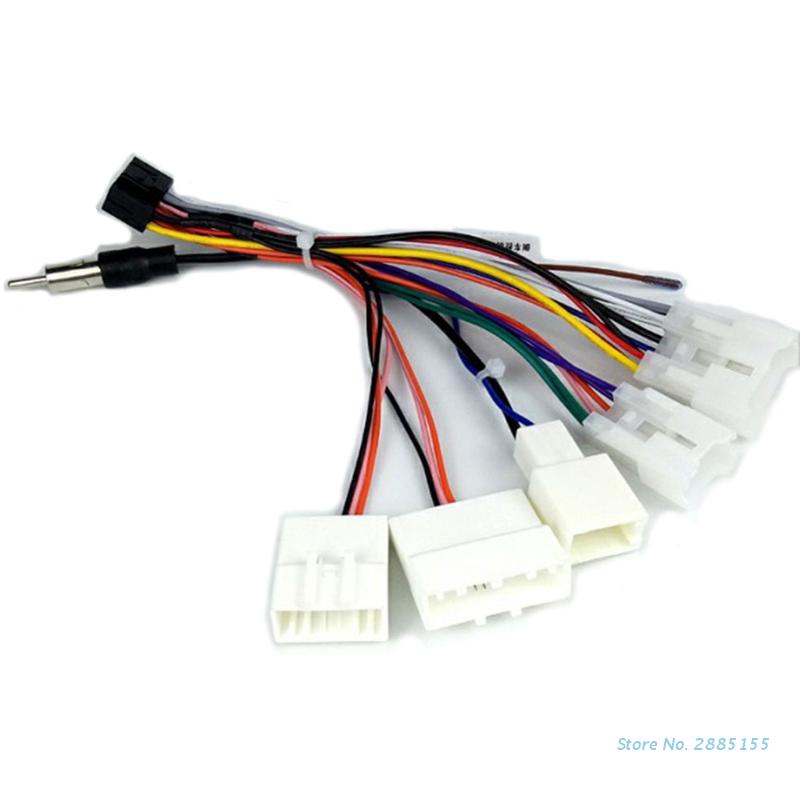 16 Pin Electrical Wire Radio DVD Navigation Wiring Harness Compatible with for toyota Power Speaker Connector Receiver