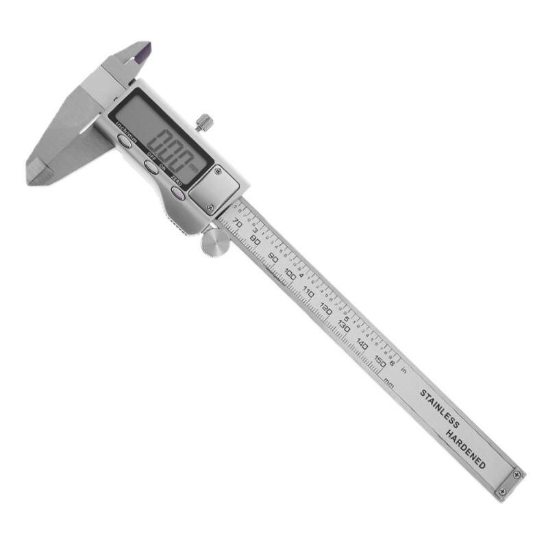 Vernier Caliper LCD Digital Display Ruler Measuring Instruments Tool Electronic Carbon Fiber Vernier Caliper Gauge Micrometer: 6