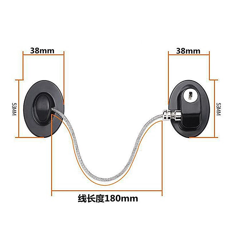 Aluminum Alloy Door Window Security Lock Window Restrictor Locks Sliding Window Lock Child Safety with 2 Keys: Blcck-2