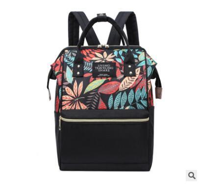Nylon Vrouwen School Tassen Dames Schouder Rugzakken Grote Capaciteit Mama Baby Verpleging Tassen Mode Vrouwelijke Zakelijke Laptop Rugzak: Black